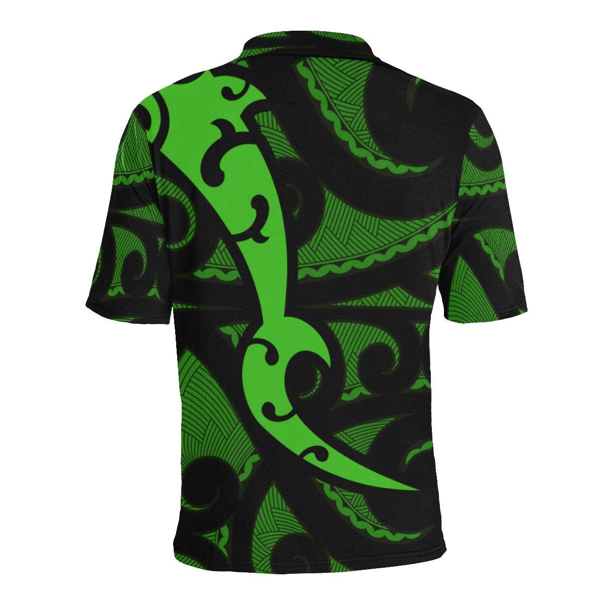 Maori Green Mangopare Polo Shirt - Polynesian Pride