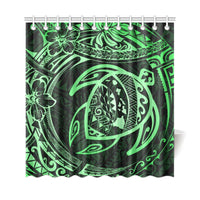 Hawaiian Turtle Polynesian Green Shower Curtain - Polynesian Pride