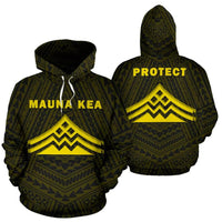 Hawaii Mauna Kea Polynesian Hoodie Yellow Unisex Yellow - Polynesian Pride