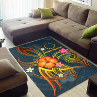 Cook Islands Polynesian Area Rug - Legend of Cook Islands (Blue) - Polynesian Pride