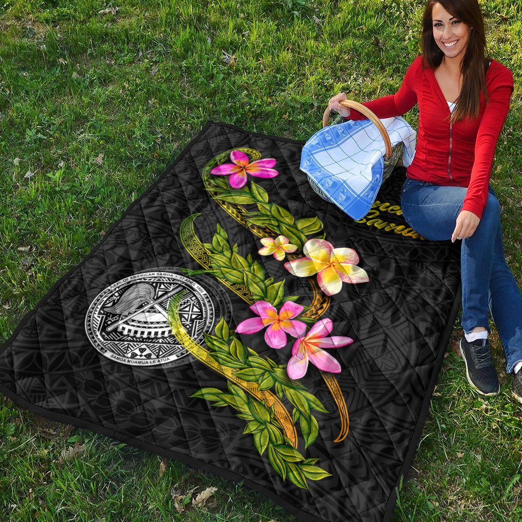 American Samoa Polynesian Quilt - Plumeria Tribal - Polynesian Pride