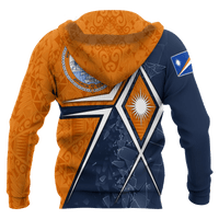 Marshall Islands Hoodie Marshall Islands Flag with Polynesian Patterns - Polynesian Pride