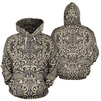 Polynesian Zip up Hoodie Tribal 17 Unisex Black - Polynesian Pride