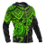Cook Islands Polynesian Zip up Hoodie Green Turtle - Polynesian Pride