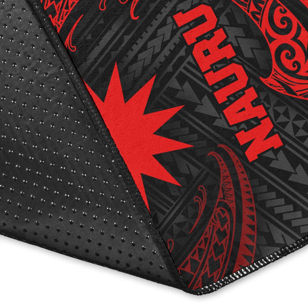 Nauru Polynesian Area Rug - Red Tribal Wave - Polynesian Pride