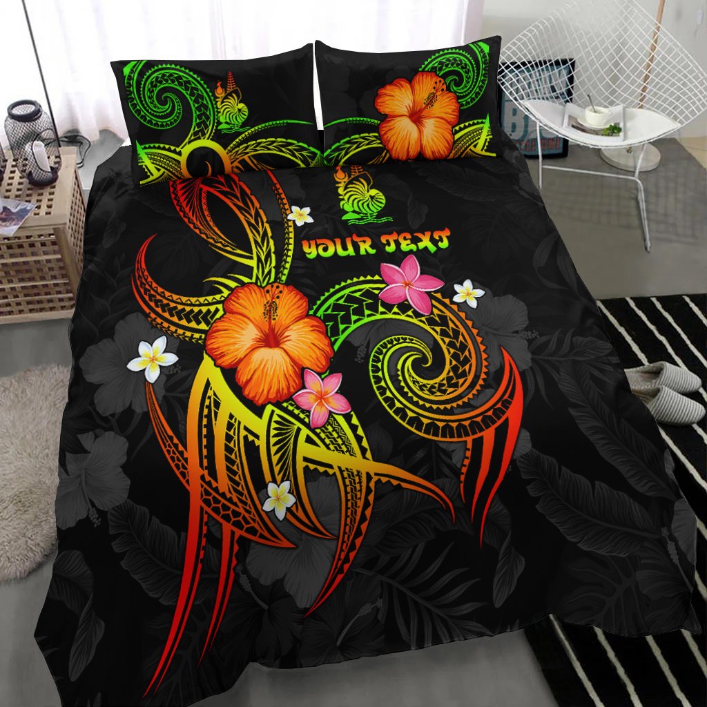 New Caledonia Polynesian Personalised Bedding Set - Legend of New Caledonia (Reggae) - Polynesian Pride