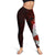 Niue Polynesian Legging - Coat Of Arm With Hibiscus - Polynesian Pride