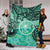 Chuuk State Premium Blanket - Vintage Floral Pattern Green Color - Polynesian Pride