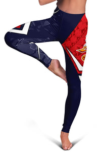 American Samoa Leggings - AS Flag with Polynesian Patterns - Polynesian Pride