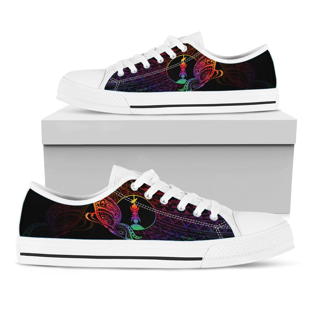 New Caledonia Low Top Shoes - Butterfly Polynesian Style - Polynesian Pride