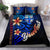 Fiji Custom Personalised Bedding Set - Vintage Tribal Mountain Blue - Polynesian Pride