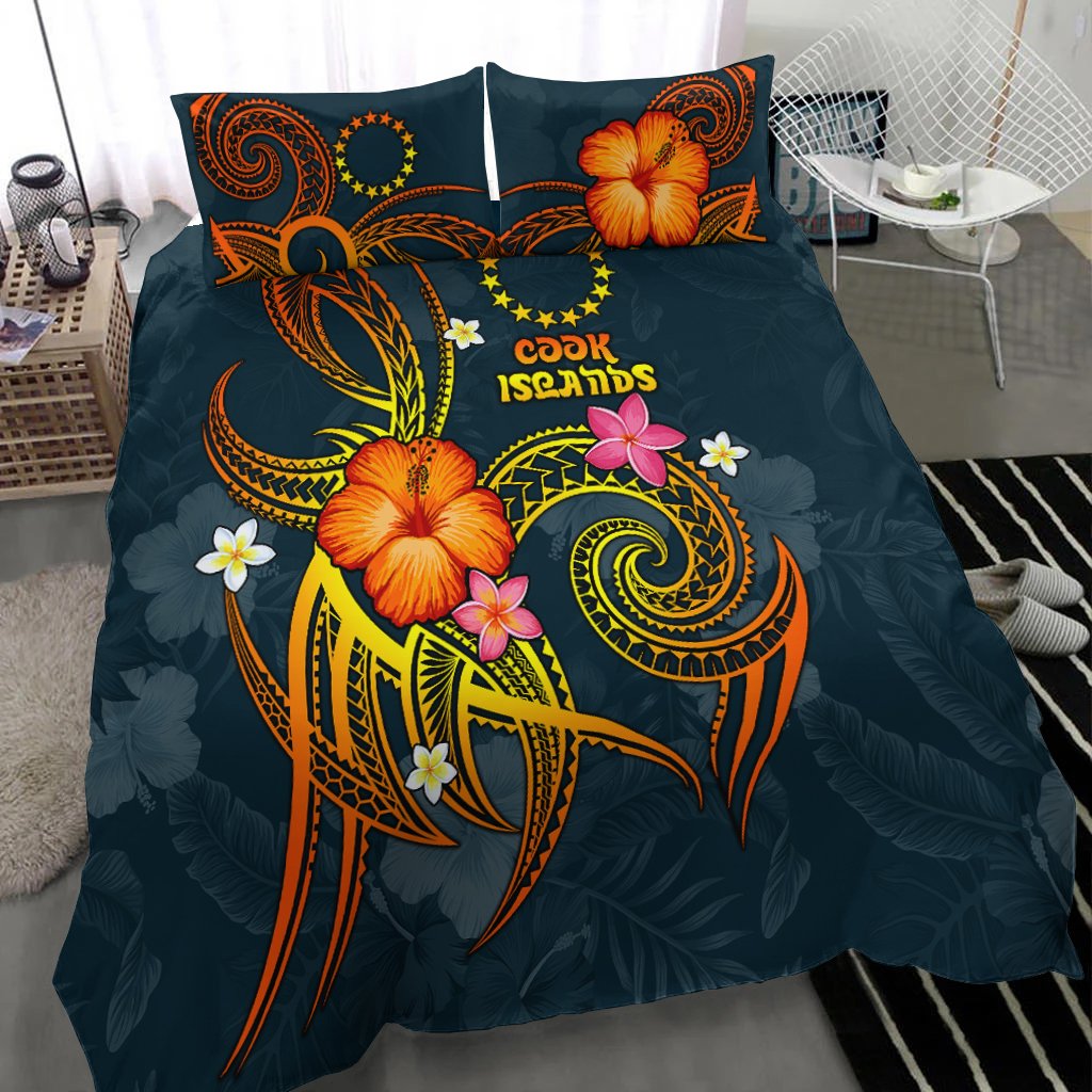 Cook Islands Polynesian Bedding Set - Legend of Cook Islands (Blue) - Polynesian Pride