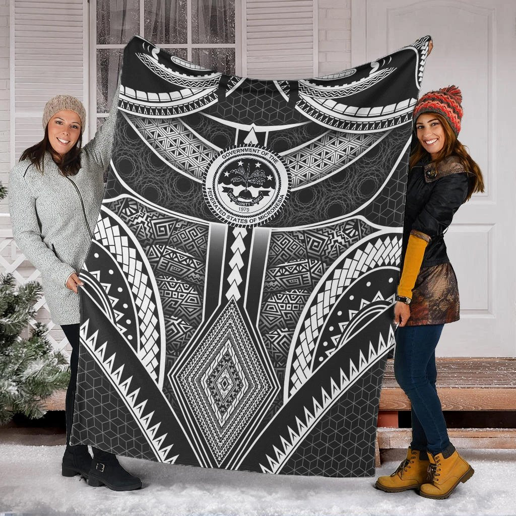 Polynesian FSM Premium Blanket - Poly Pattern With COA Federated States of Micronesia - Polynesian Pride