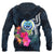 Federated States of Micronesia Zip up Hoodie Tropical Flowers - Polynesian Pride