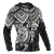 Cook Islands Polynesian Zip up Hoodie White Turtle - Polynesian Pride