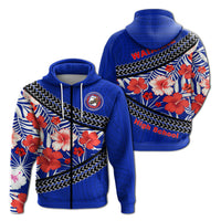 Waianae High School Zip up Hoodie Hawaiian Hibiscus Flowers LT20 Unisex Green - Polynesian Pride
