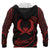 Pohnpei Micronesia All Over Zip up Hoodie Red Tribal Wave - Polynesian Pride