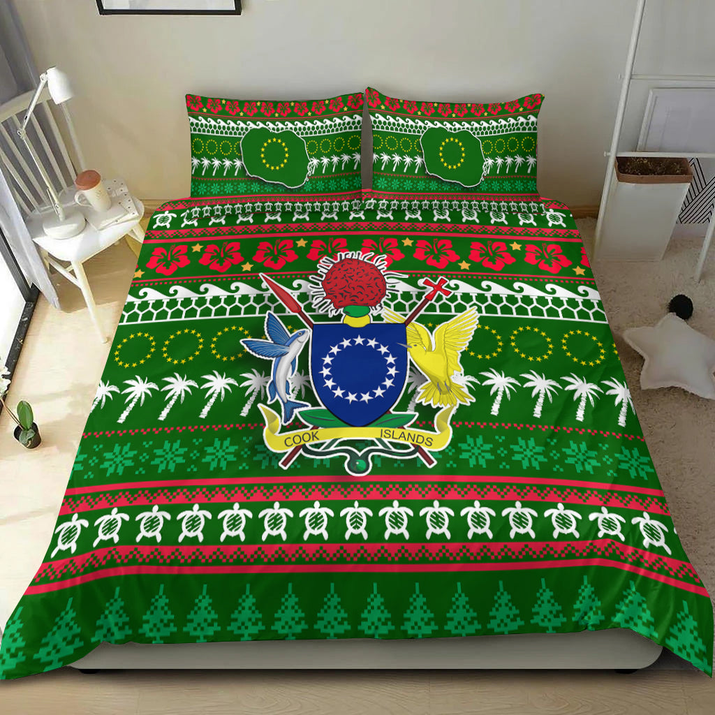 Cook Islands Christmas Bedding Set - Ugly Christmas - LT12 - Polynesian Pride