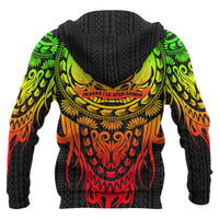 Samoa Polynesian Hoodie Tattoo Pattern With Seal - Polynesian Pride