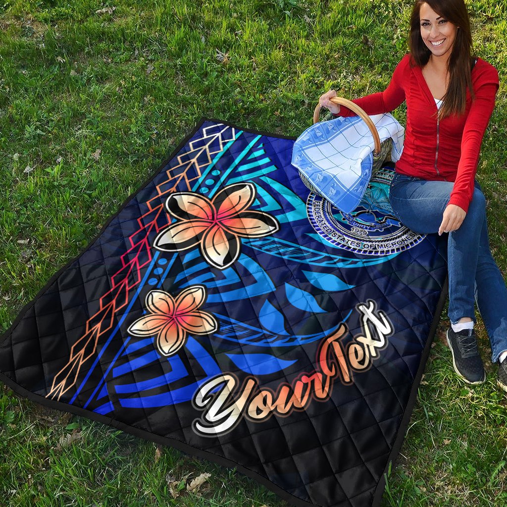 Federated States of Micronesia Custom Personalised Premium Quilt - Vintage Tribal Mountain - Polynesian Pride