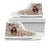 Guam High Top Shoes - Hibiscus Flowers Vintage Style Unisex White - Polynesian Pride
