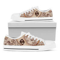 Guam Low Top Shoes - Hibiscus Flowers Vintage Style - Polynesian Pride