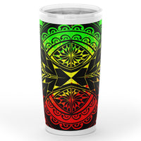 Hawaii Map Polynesian Tumbler - Reggae Color Version - Polynesian Pride