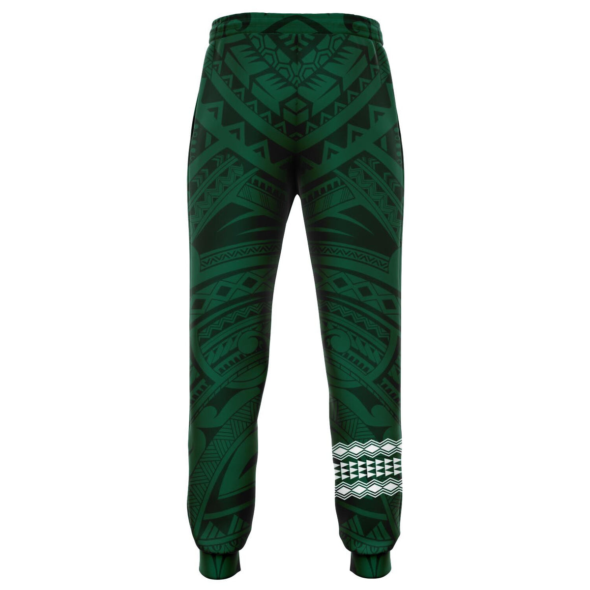 Hawaii Warrior Helmet Football Green Kakau Joggers - Polynesian Pride