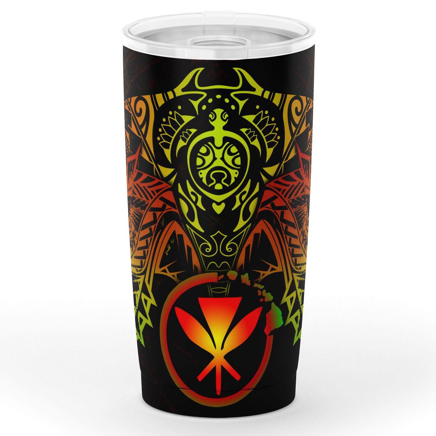 Polynesian Hawaii Tumbler - Reggae - Polynesian Turtle Manta Ray