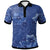 Polynesian Polo Shirt Hibiscus Blue Unisex Vintage Color - Polynesian Pride
