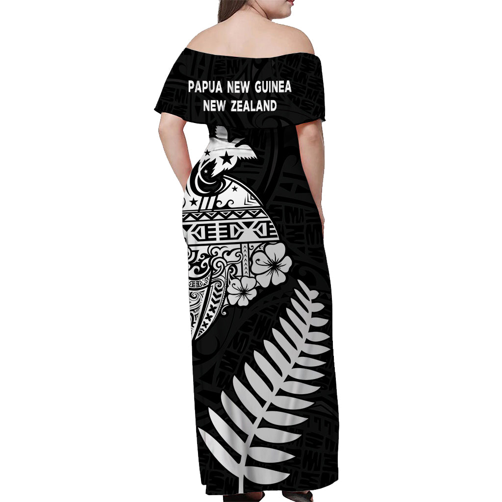 Papua New Guinea and New Zealand Off Shoulder Long Dress Maori Polynesian LT13 - Polynesian Pride