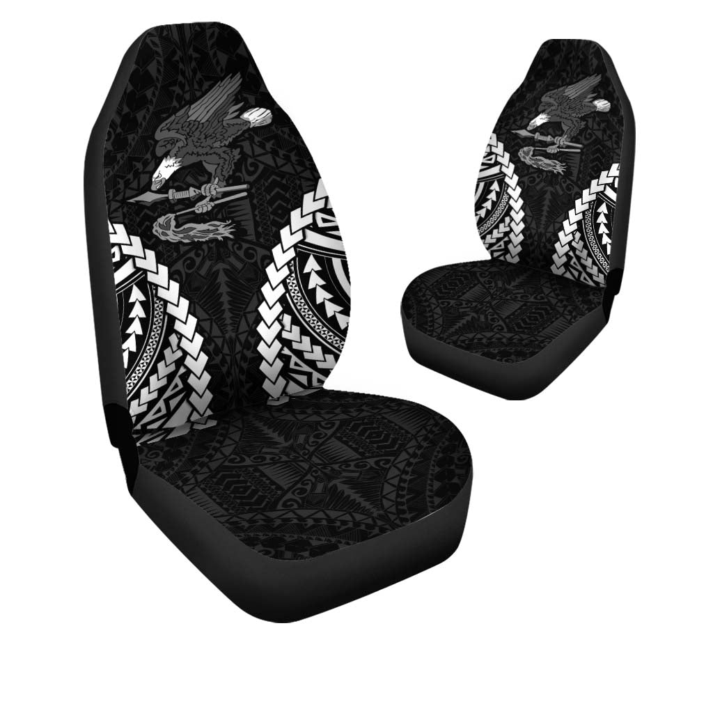 American Samoa Car Seat Covers Eagle mix Polynesian LT13 Universal Fit Black - Polynesian Pride