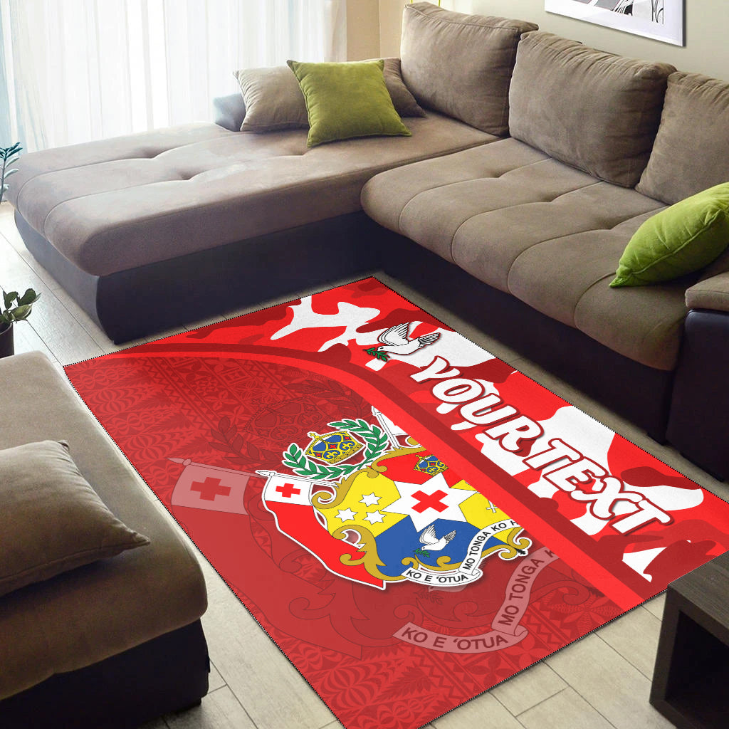 (Custom Personalised) Tonga Unique Area Rug Camouflage with Tongan Pattern LT13 - Polynesian Pride