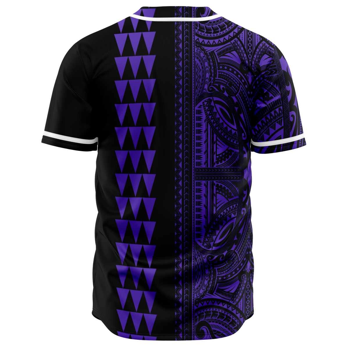 Hawaii Polynesian Kakau Baseball Jersey V.4 - Freestyle - Purple - Polynesian Pride