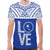 Chuuk States New All Over Print T Shirt Chuuk Love & F S M Seal Blue Version Unisex Blue - Polynesian Pride