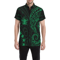Cook Islands Short Sleeve Shirt Green - Polynesian Pride