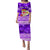 (Custom Personalised) Fiji Puletasi Dress Purple Tapa Pattern Fijian Tropical Flowers LT13 Purple - Polynesian Pride