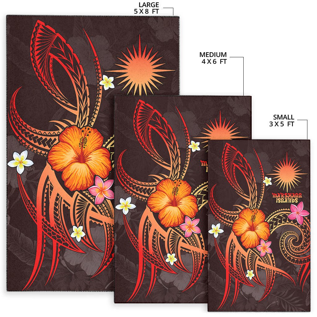 Marshall Islands Polynesian Area Rug - Legend of Marshall Islands (Red) - Polynesian Pride