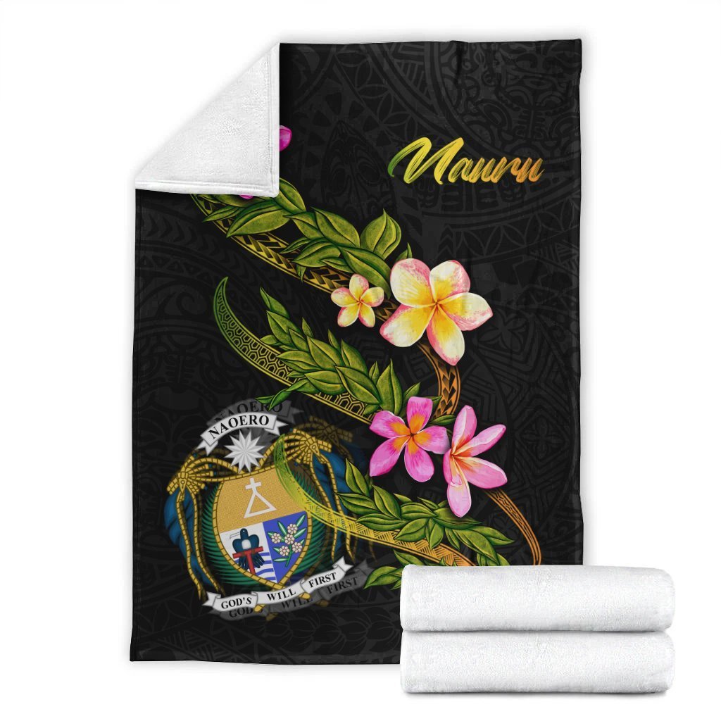 Nauru Polynesian Blanket - Plumeria Tribal - Polynesian Pride