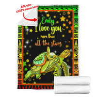 Hawaii Custom Personalised Premium Blanket - Turtle Personalized Gifts - Polynesian Pride