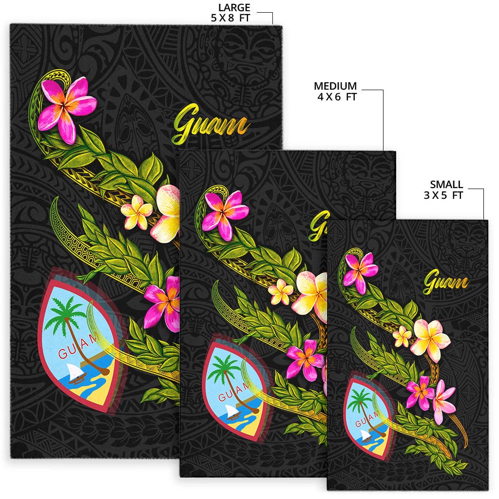 Guam Polynesian Area Rug - Plumeria Tribal - Polynesian Pride