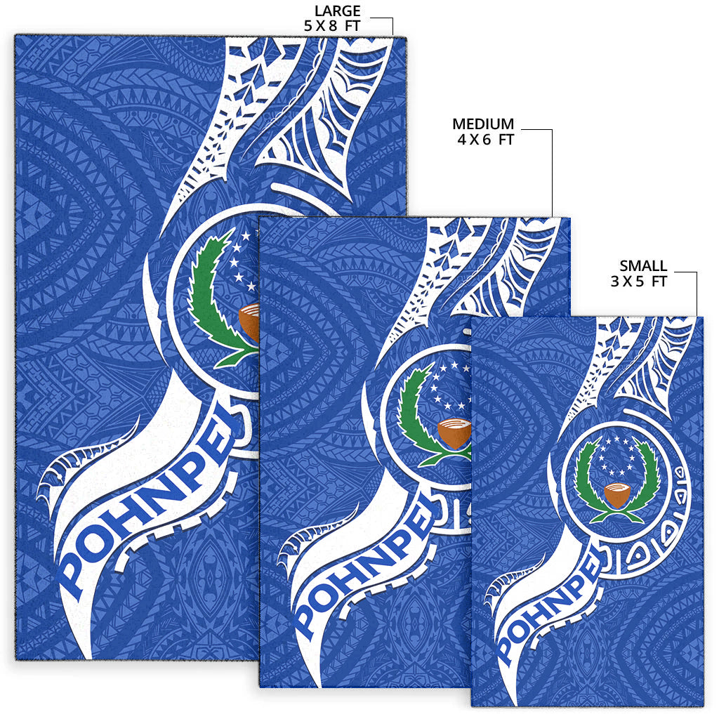 Pohnpei Area Rug - Micronesia Pride Blue - LT12 - Polynesian Pride