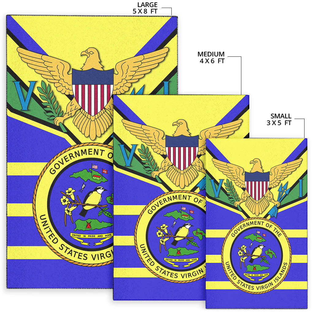 US Virgin Islands Area Rug Egales with Seal LT4 - Polynesian Pride