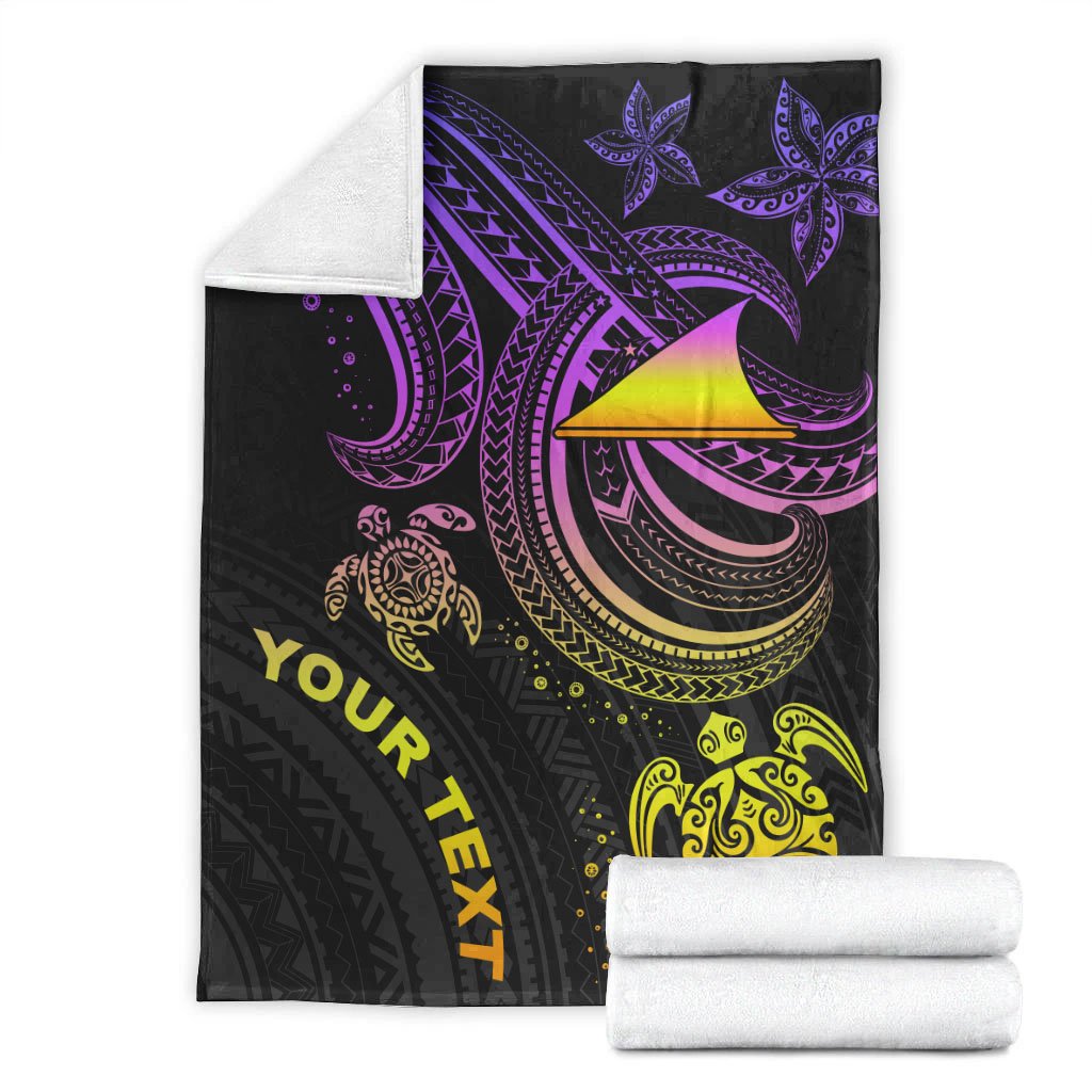 Tokelau Custom Personalised Premium Blanket - Pink Turtle - Polynesian Pride