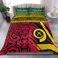 Vanuatu Dreamy Bedding Set Flag and Pattern LT13 Green - Polynesian Pride