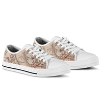 Tokelau Low Top Shoes - Hibiscus Flowers Vintage Style - Polynesian Pride