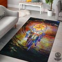 Dreamcatcher Hibiscus Area Rug Black - Polynesian Pride