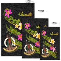 Vanuatu Polynesian Area Rug - Plumeria Tribal - Polynesian Pride