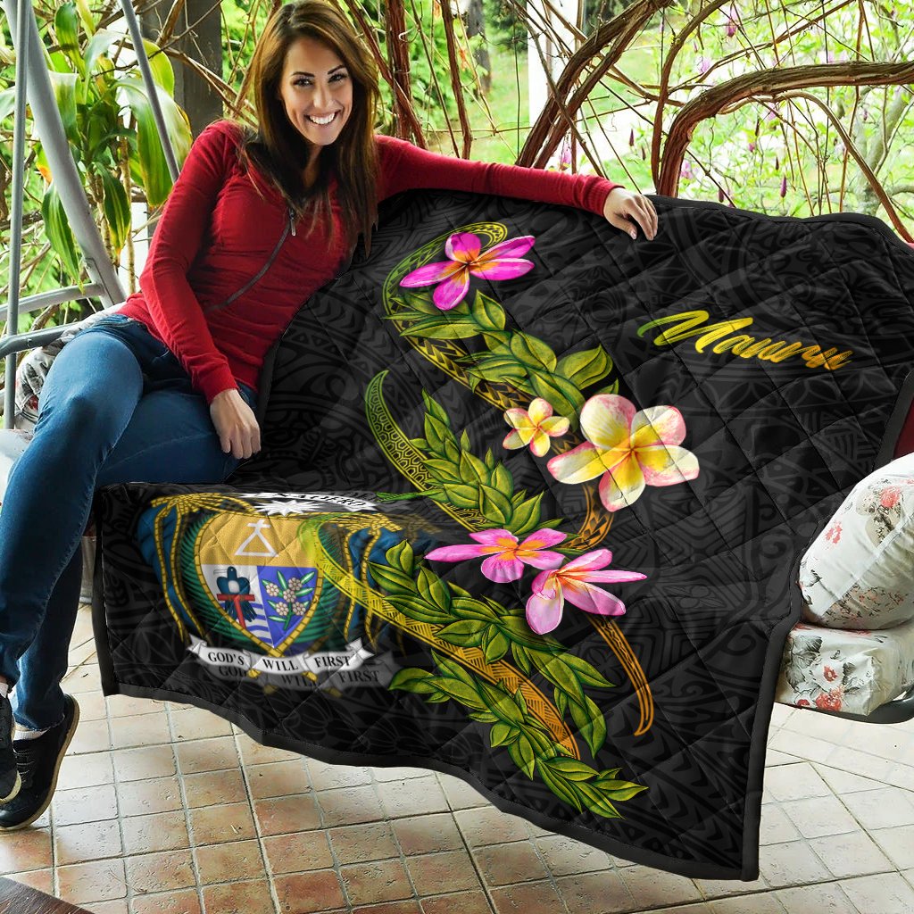 Nauru Polynesian Quilt - Plumeria Tribal - Polynesian Pride
