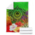 Fsm Polynesian Premium Blanket - Manta Ray Tropical Flowers (Green) - Polynesian Pride